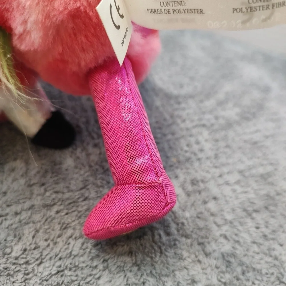 Pink Flamingo Chirping Plush‎ Toy Big Eyes Shiny Beak Feet